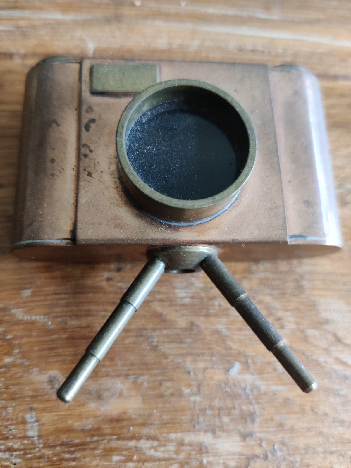 Kleine camera gemaakt koper en messing, Ophalen of Verzenden