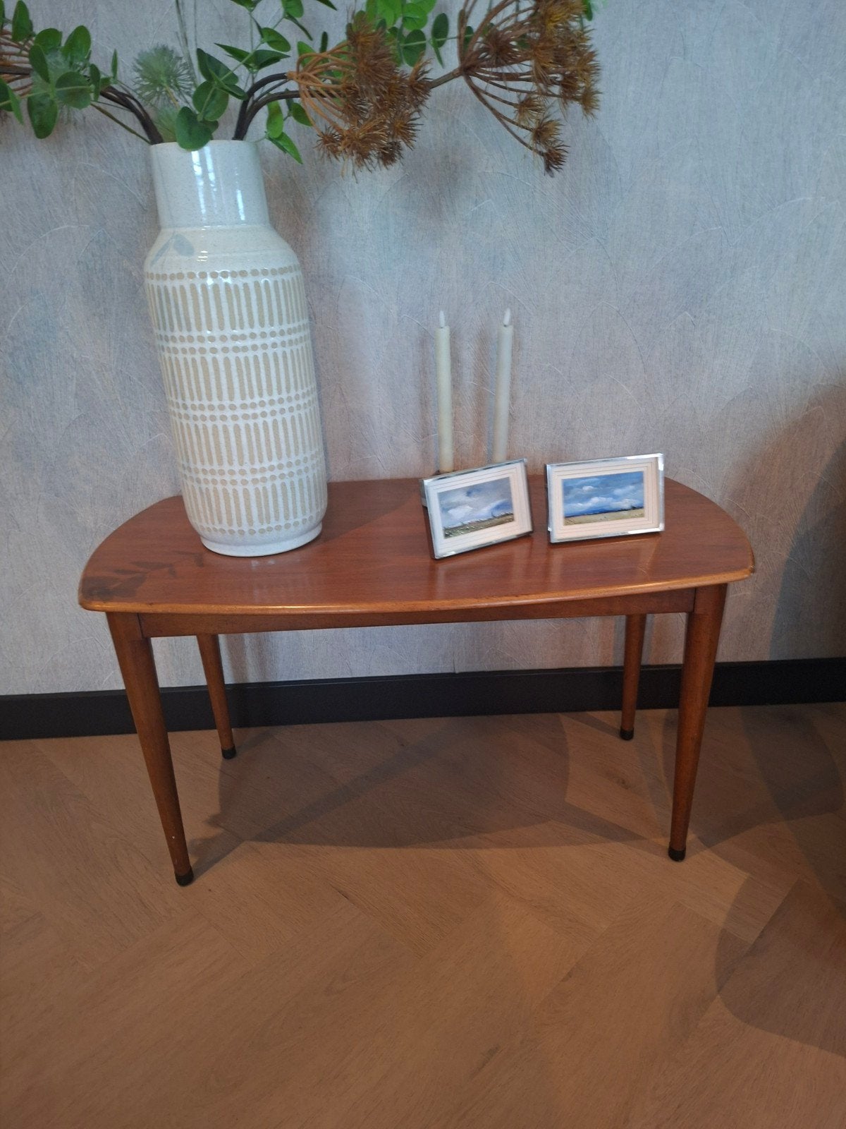 Vintage Teakhouten Salontafel - Ovale Vorm, Huis en Inrichting, Gebruikt, 100 tot 150 cm, Vintage, Mid-century modern, Teakhout