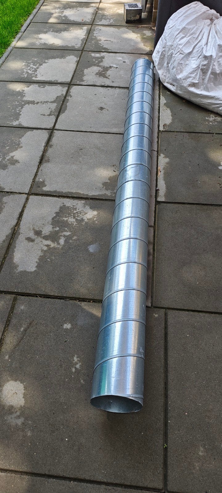 Spirobuis 232 x 16,3 cm, Doe-het-zelf en Verbouw, Buizen en Afvoer, Ophalen of Verzenden