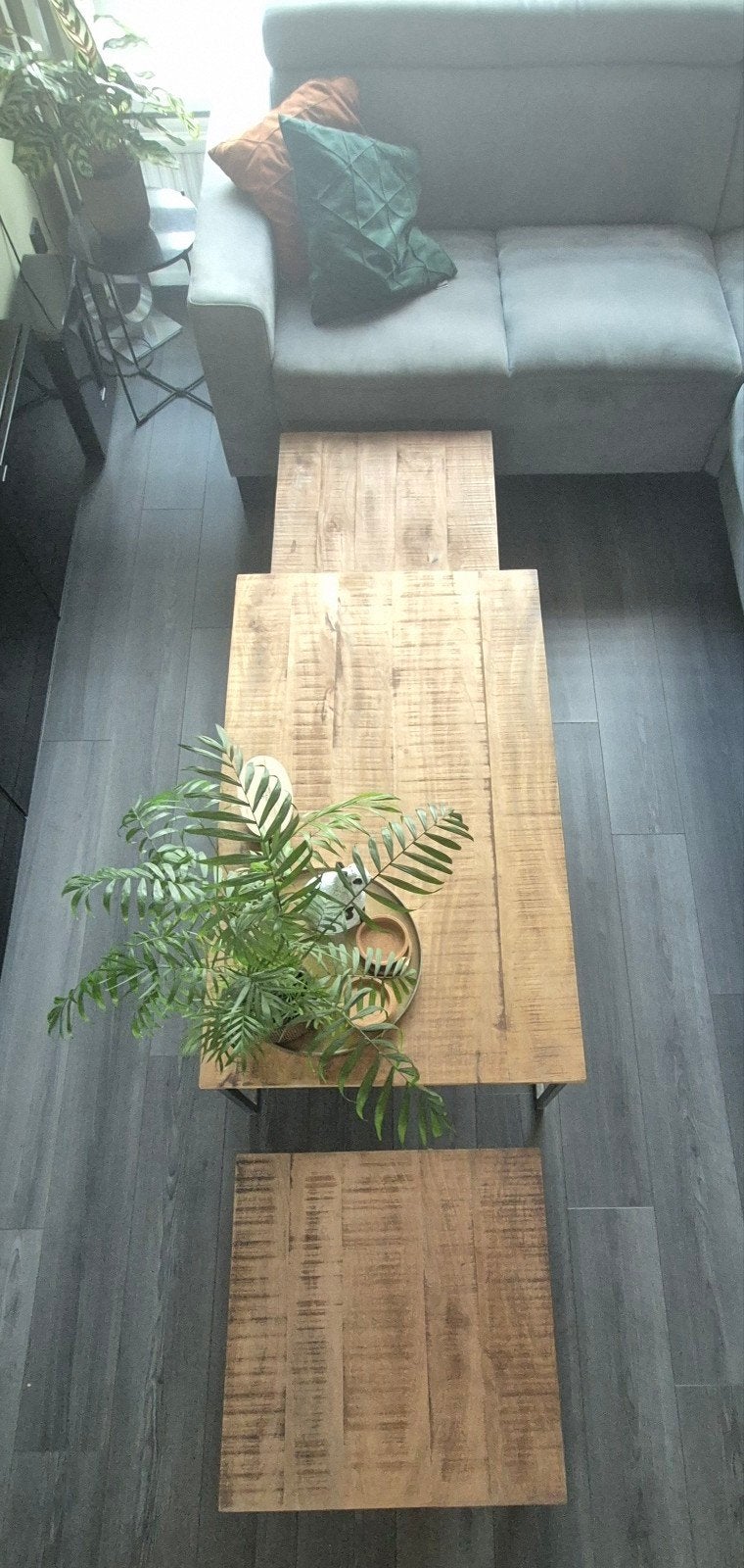 Salontafel Mango hout 3-delig - Pronto Wonen, Huis en Inrichting, Tafels | Salontafels, Overige houtsoorten, 100 tot 150 cm, 50 tot 100 cm
