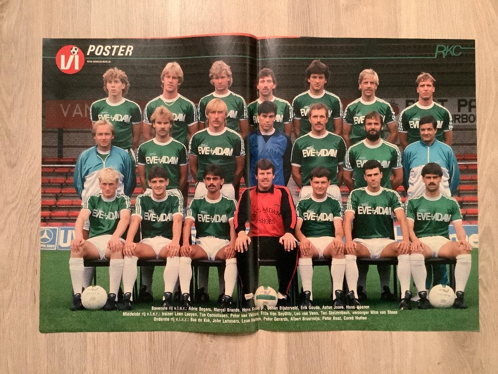 Poster RKC Half jaren 80, Ophalen of Verzenden, Zo goed als nieuw, Overige binnenlandse clubs, Poster, Plaatje of Sticker
