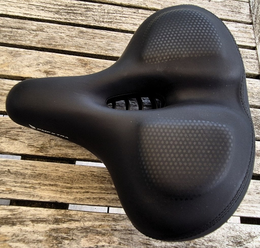 Nieuw Gel kunstleren fietszadel zwart met extra vering, Ophalen, Leer, Elektrische fiets, Nieuw