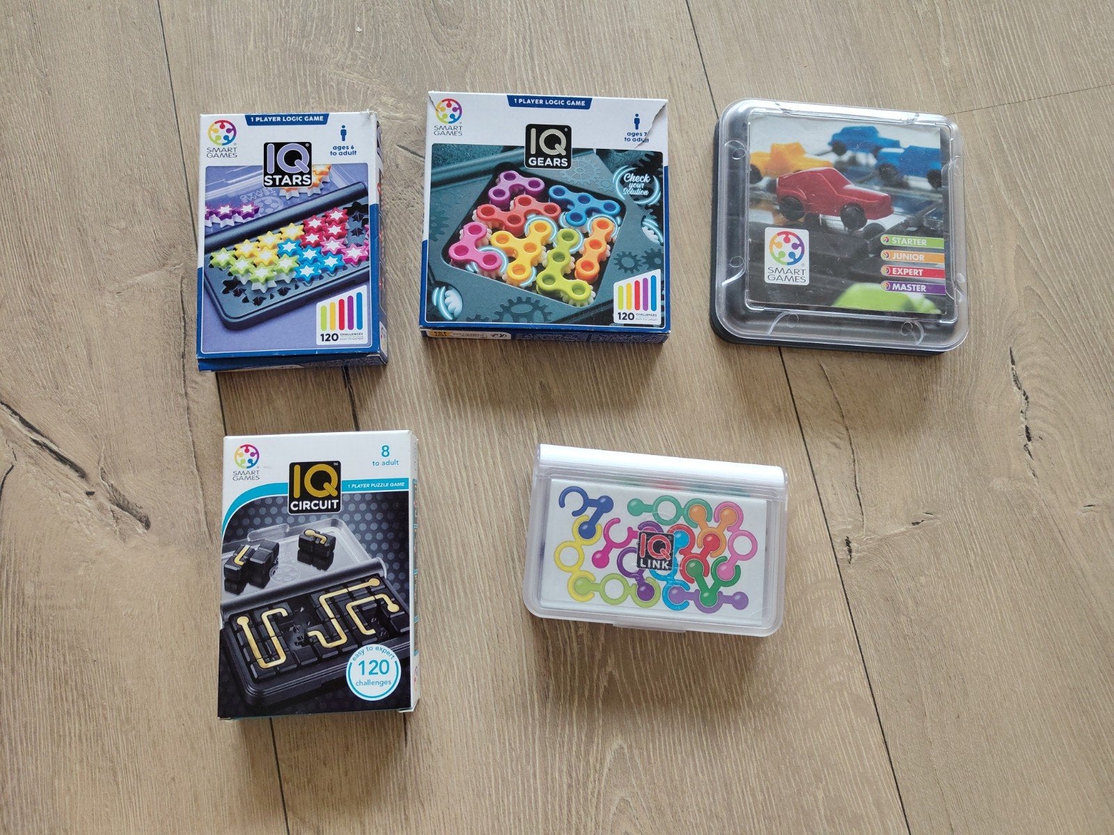 5 Smart Games compleet, Ophalen of Verzenden, Minder dan 500 stukjes, Zo goed als nieuw, Rubik's of 3D-puzzel