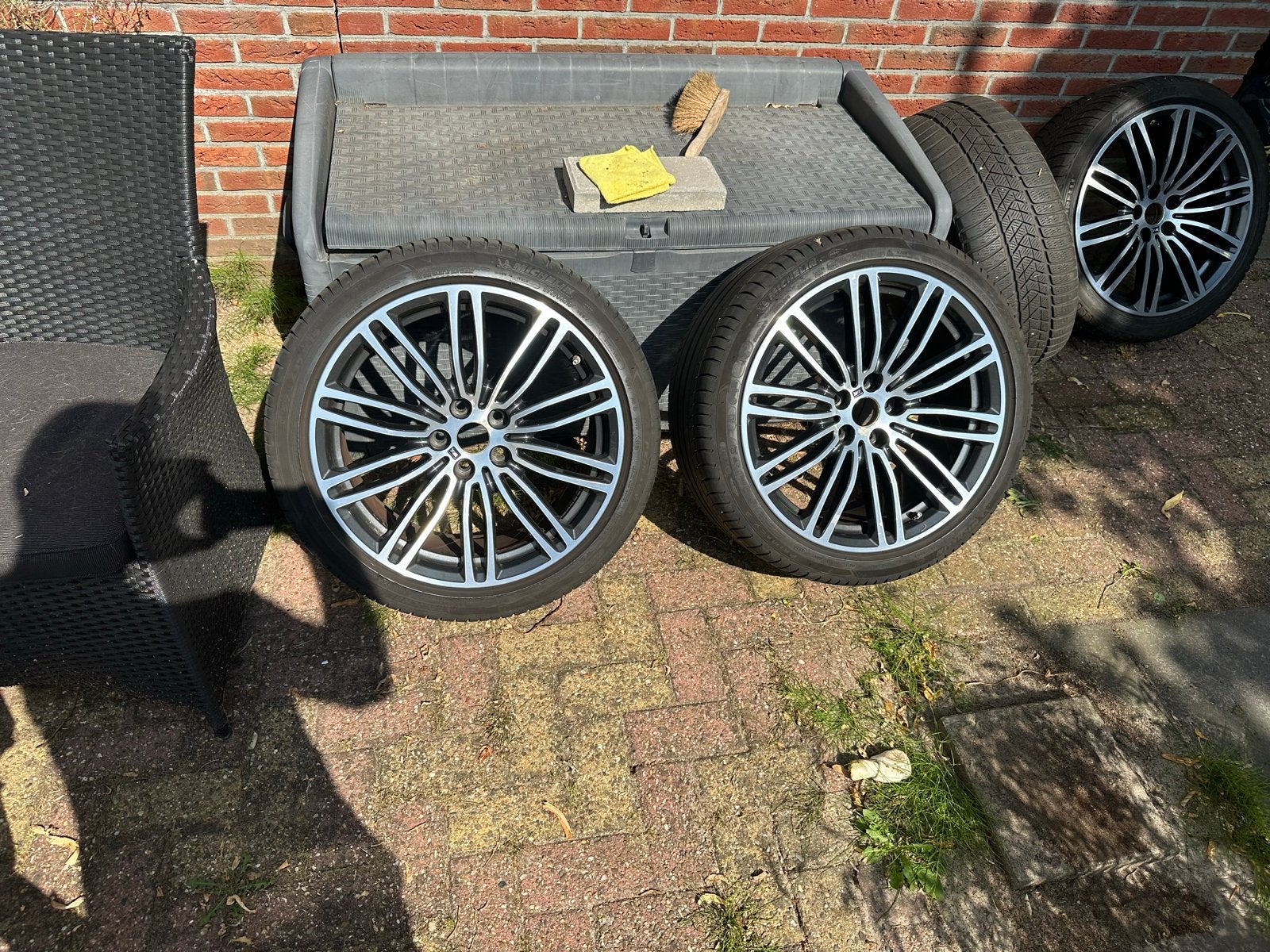 BMW 664M 19 inch originele velgen met banden (G30/G31), Banden en Velgen, Winterbanden, Personenwagen, Ophalen