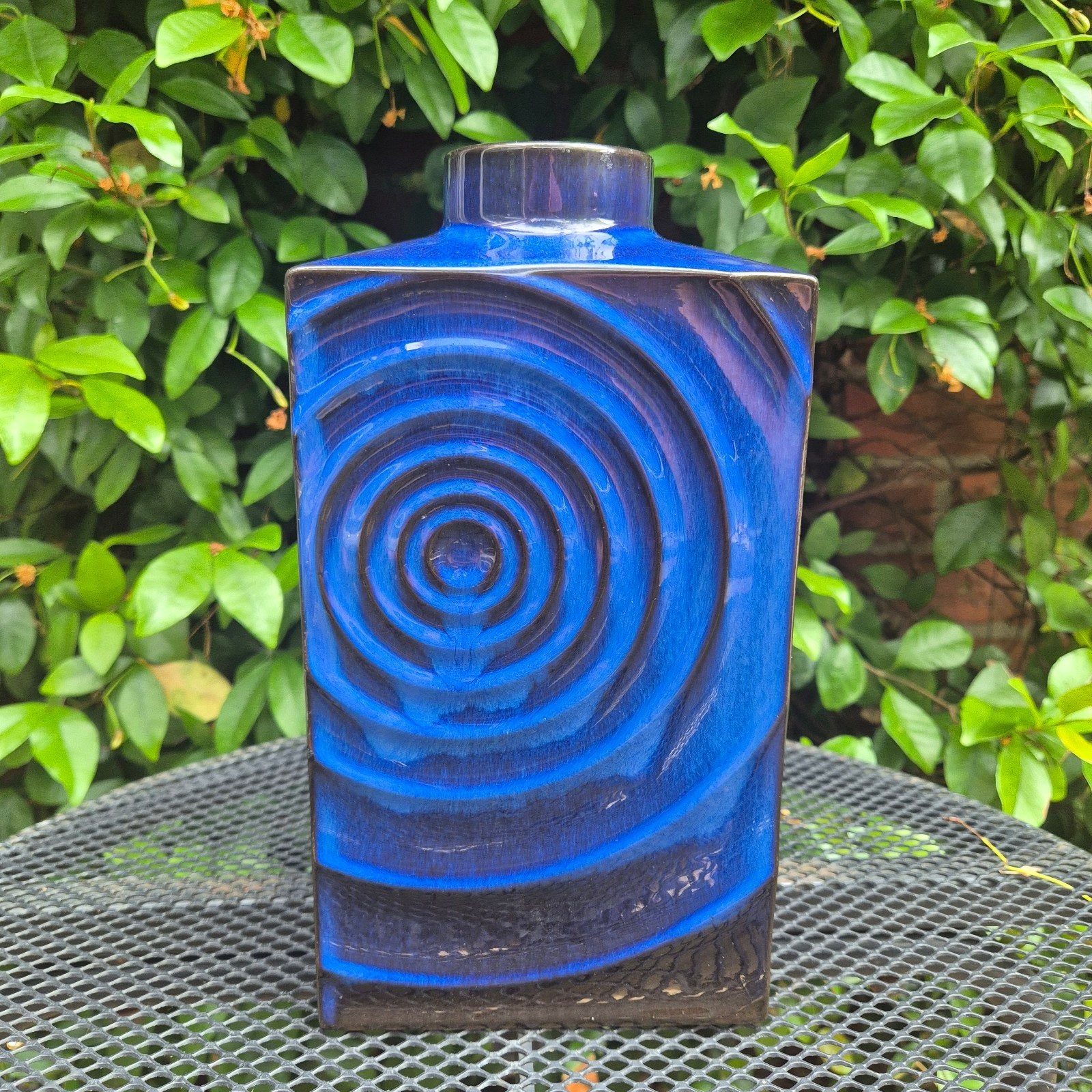West Germany vase , made by Steuler. 194/25. Blue. Zykloni, Ophalen of Verzenden