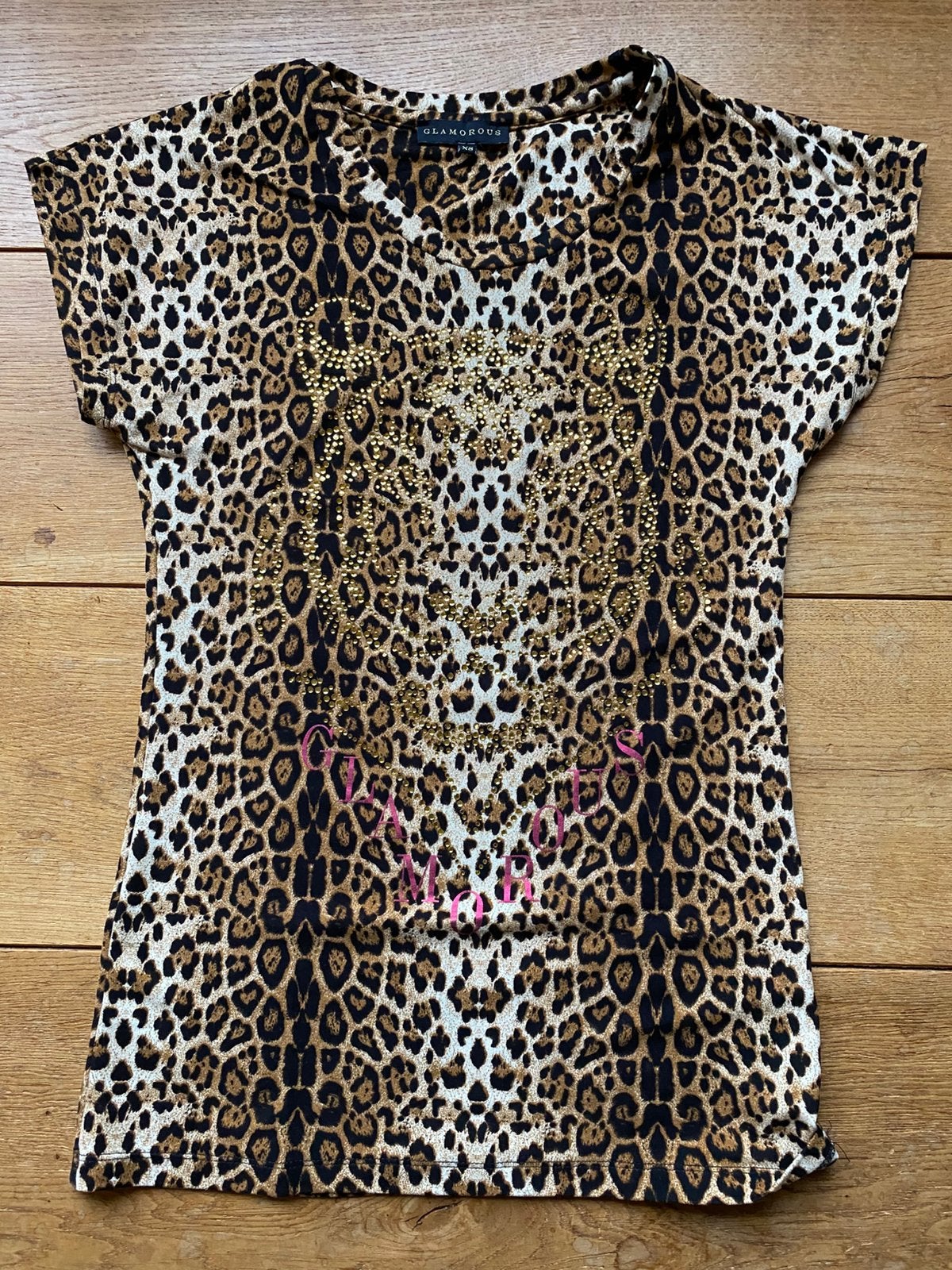 Glamorous t-shirt maat S, Ophalen of Verzenden, Zo goed als nieuw, Maat 36 (S), Korte mouw
