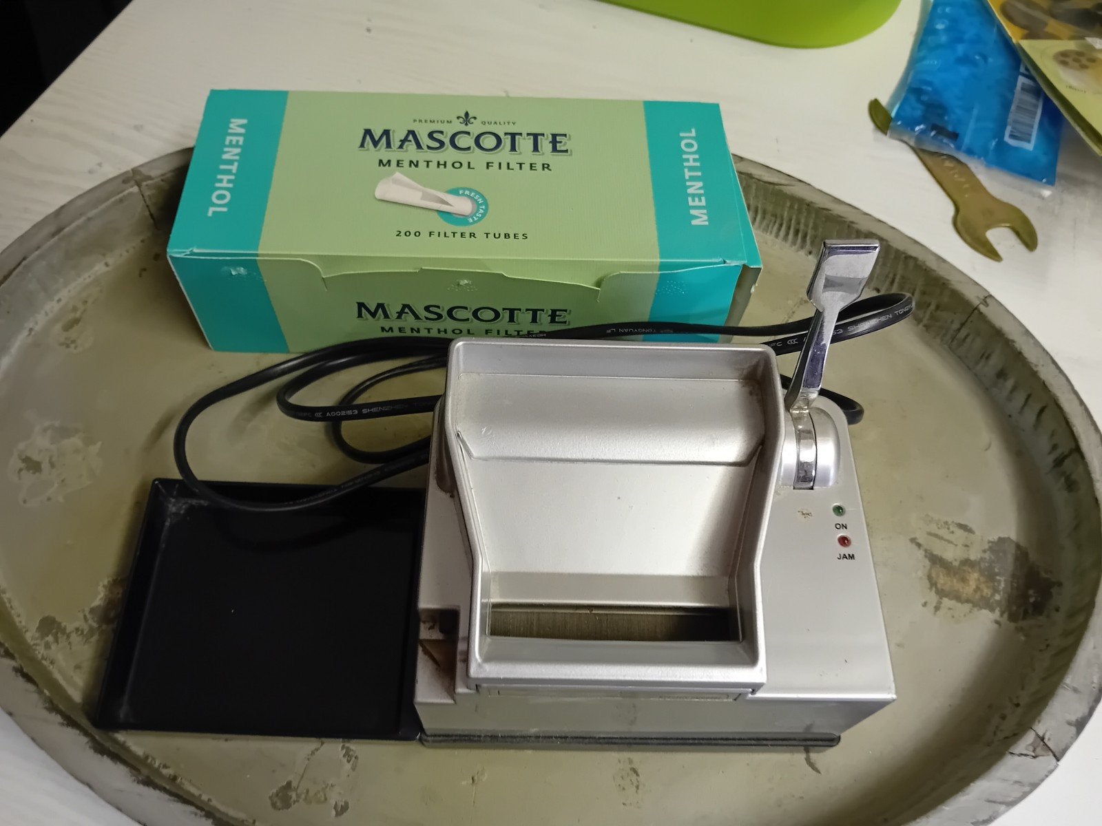 sigaretten machine elektrische, Verzamelen, Ophalen, Tabaksdoos of Verpakking