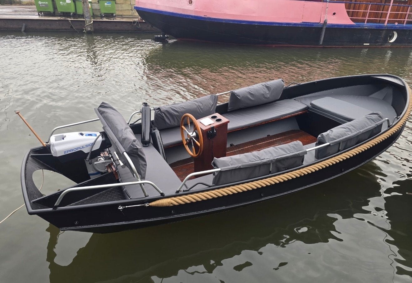 Stijlvolle grachtenboot met elektrische motor, Overige merken, Kabelaring, Overige typen, Elektrisch