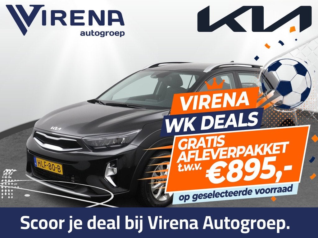 Kia Stonic 1.0 T-GDi MHEV DynamicLine Automaat - Climate Con, Auto's, Kia, 1160 kg, Met garantie (alle), Zwart, Origineel Nederlands