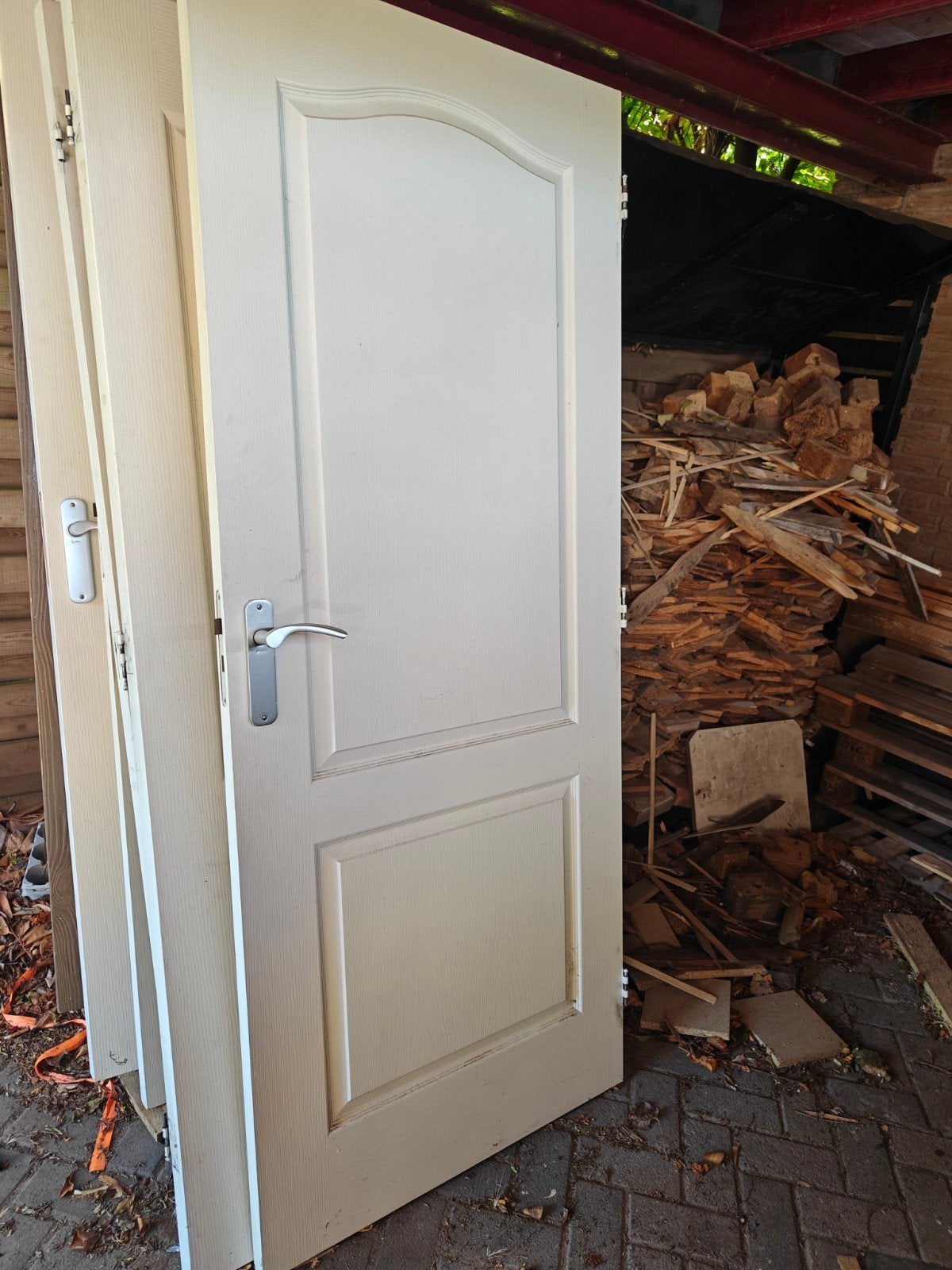 6 stompe paneeldeuren in goede staat - diverse afmetingen, Ophalen, Gebruikt, 80 tot 100 cm, Binnendeur
