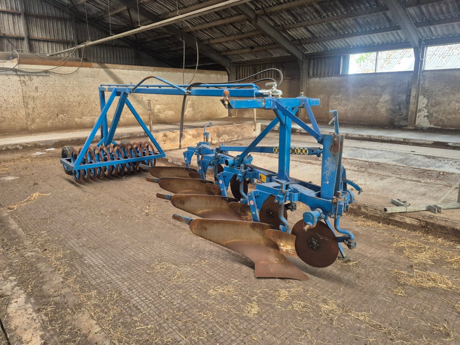 Zeer nette Rabewerk ploeg met vorenpakken, Ophalen, Glastuinbouw, Transport