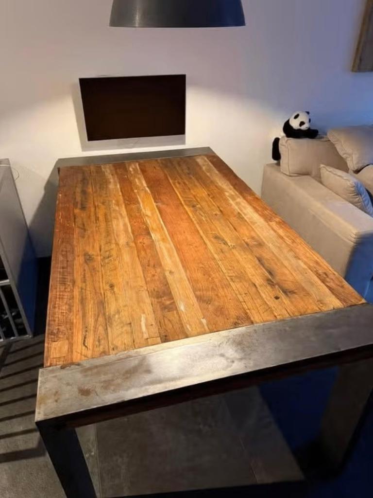 Stoere industriële Novara eettafel teak - IN PRIJS VERLAAGD, Huis en Inrichting, Tafels | Eettafels, Ophalen, Teakhout, 200 cm of meer