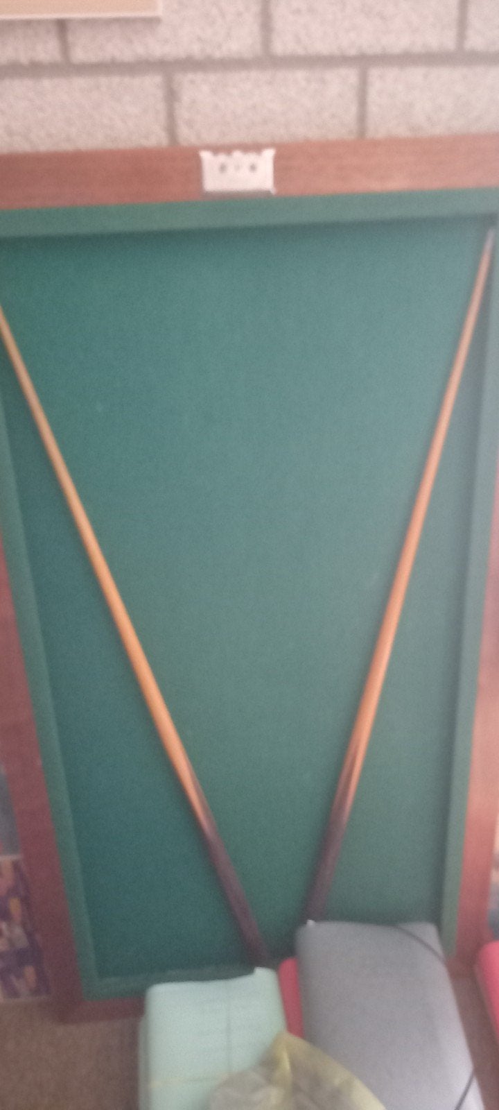 tafelbiljart met 2 keus en ballen, Ophalen, Gebruikt, Biljarttafel