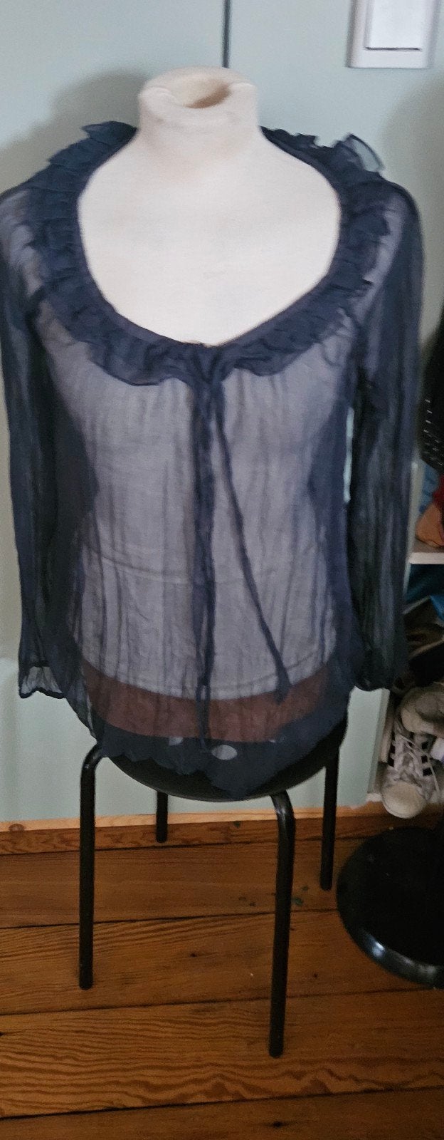 Esprit donkerblauw blouse, Maat 38/40 (M), Blauw, Ophalen of Verzenden, Zo goed als nieuw