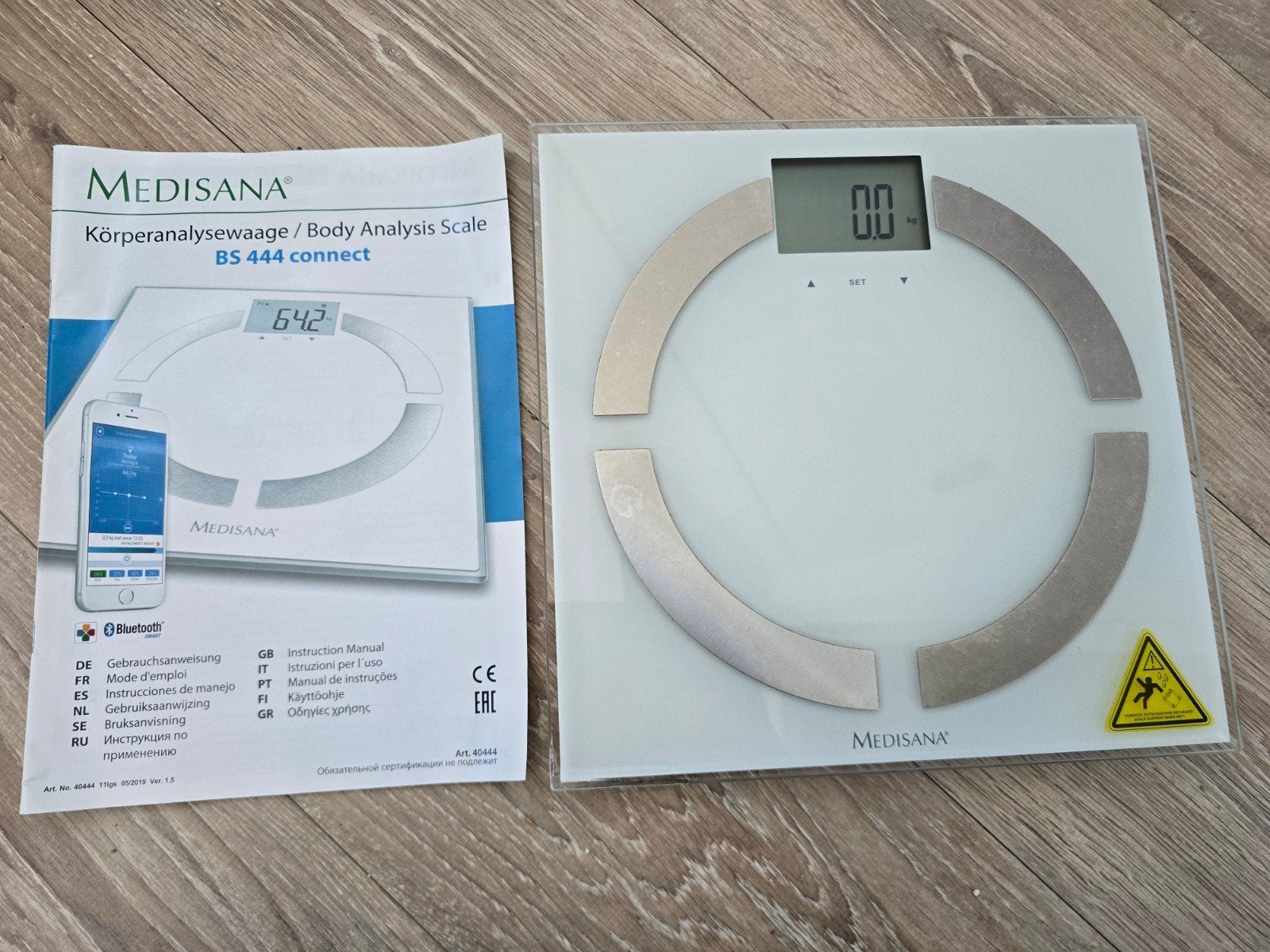 Medisana bs444 connect personenweegschaal, Gebruikt, 1 tot 500 gram, 100 kg of meer, Ophalen of Verzenden