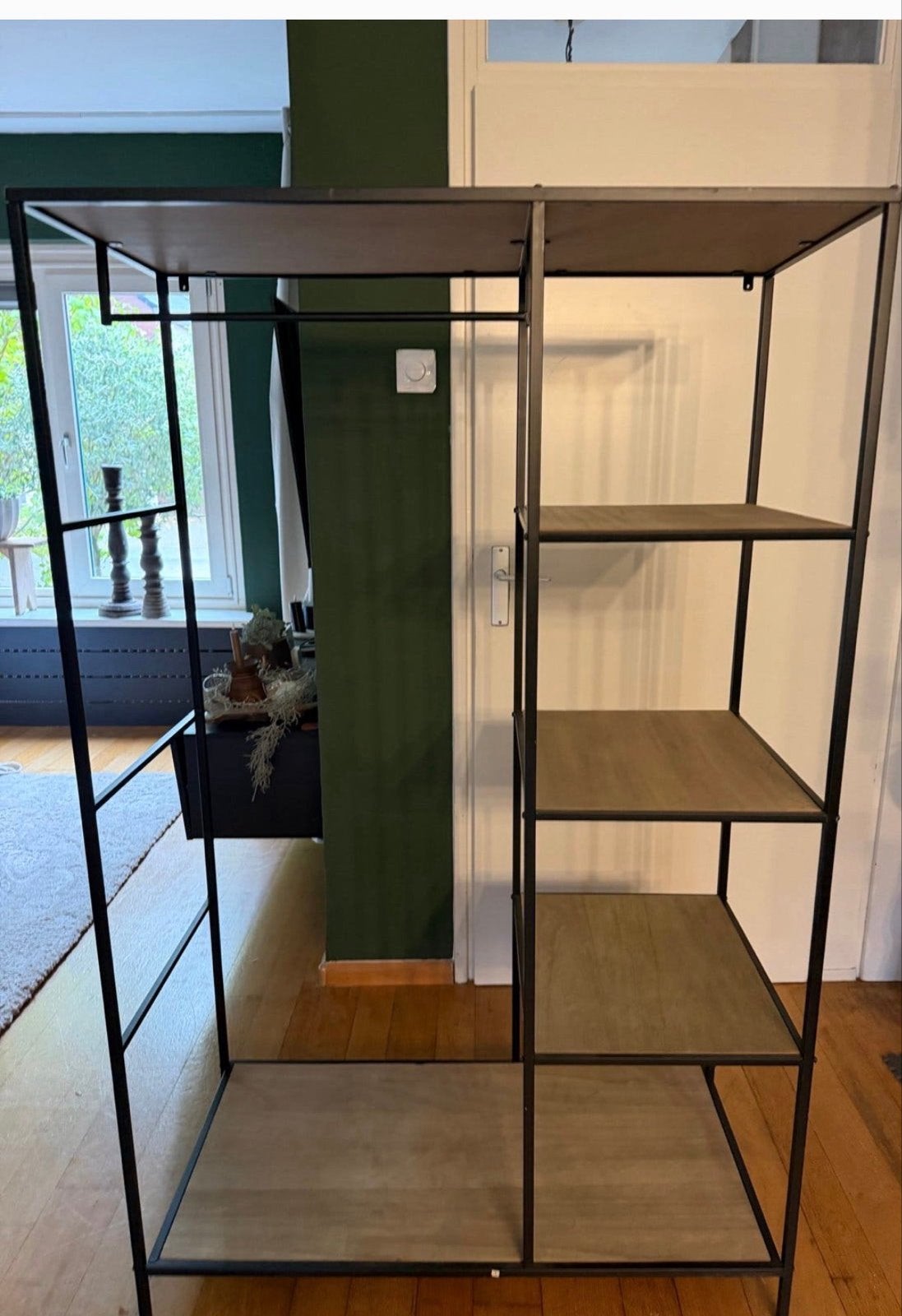 Kledingkast met hangruimte en planken - 160x120 cm, Ophalen, Met plank(en), Gebruikt, 100 tot 150 cm