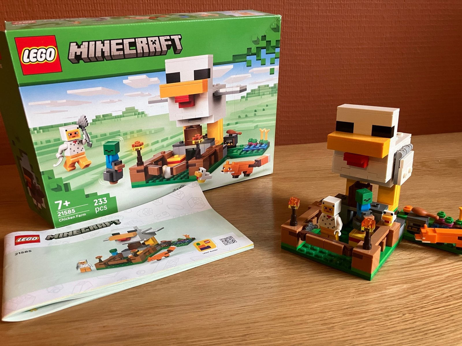 LEGO Minecraft De Kippenboerderij (21585) - Z.g.a.n., Kinderen en Baby's, Inclusief instructies, Minecraft, Lego, Ophalen of Verzenden