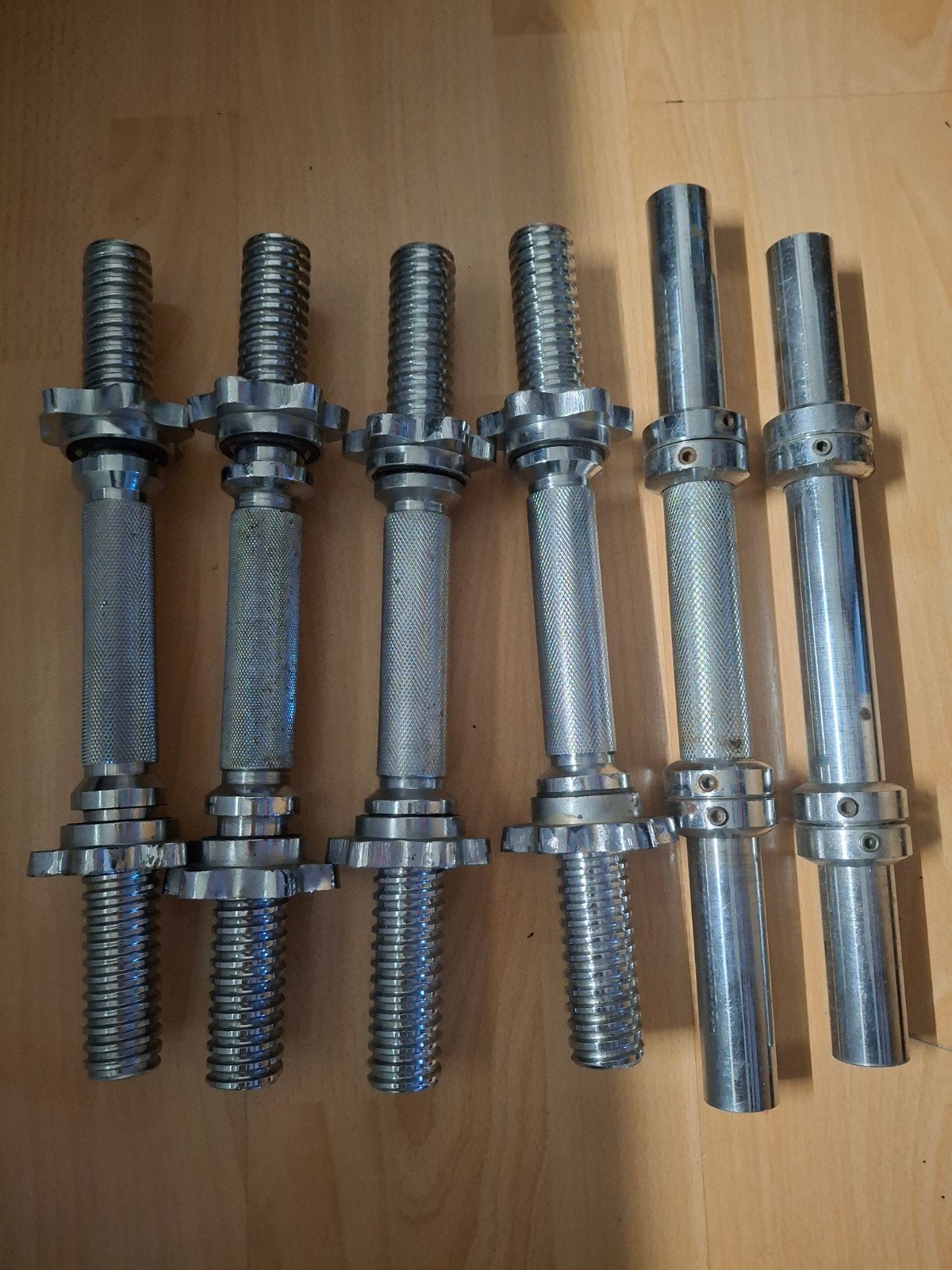 Halterstangen dumbells, Ophalen, Gebruikt, Rug, Halterstangen