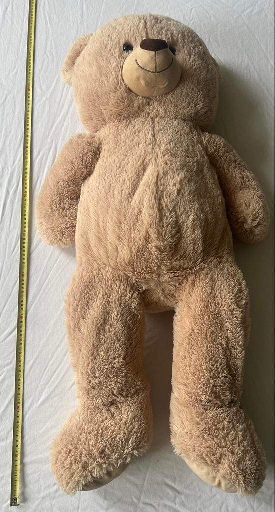 Grote teddybeer - 120cm, Gebruikt, Beer, Ophalen of Verzenden, Bruin