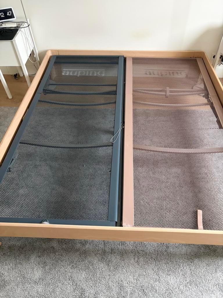 Auping Auronde bed incl 2x spiraal 90x210 cm, Ophalen, 90 cm, Tweepersoons, Hout