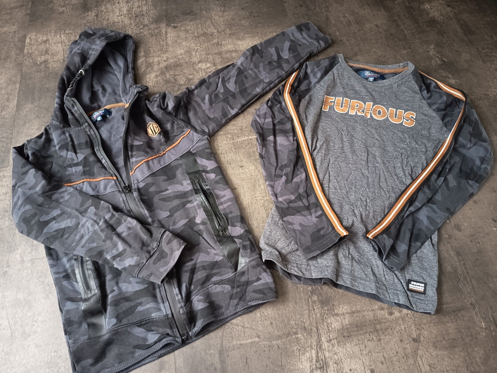 Set: Vest en Longsleeve Camouflage - Maat 140/146, Gebruikt, Ophalen of Verzenden, Setje, Unlocked