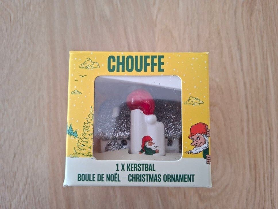 Chouffe Kerstbal Kabouter Bierglas – Nieuw in Doos, Verzamelen, Biermerken, Nieuw, Ophalen of Verzenden