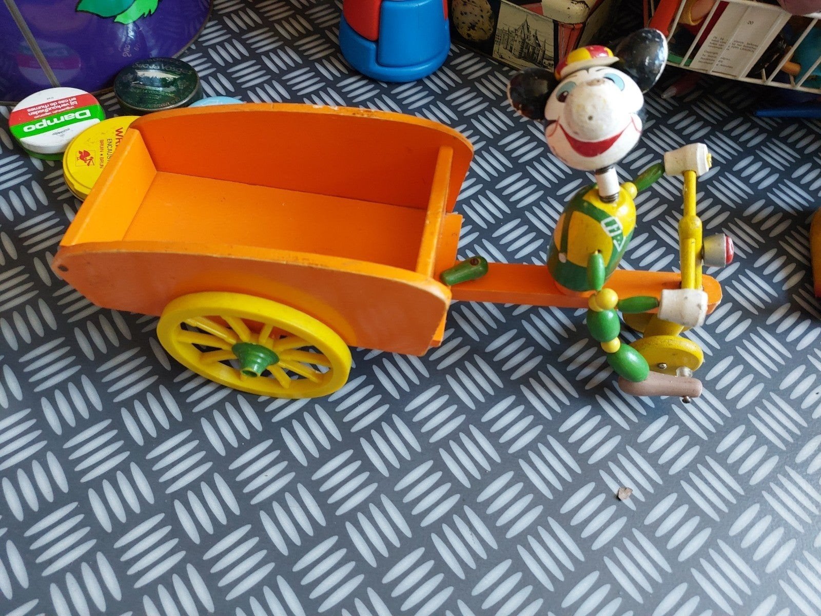 Vintage Disney mickey mouse kar, Ophalen of Verzenden, Mickey Mouse, Zo goed als nieuw