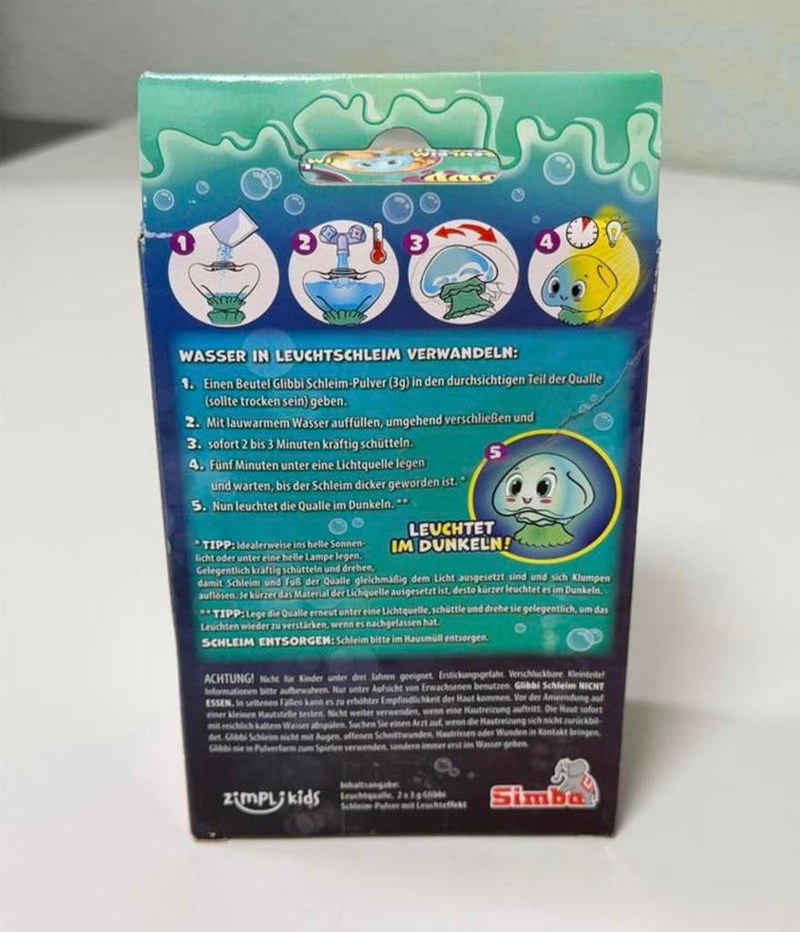 Simba Glibbi Glowy Jellyfish Slijm Lichtgevend Kwal - Nieuw, Jongen of Meisje, Nieuw, Ophalen of Verzenden, H