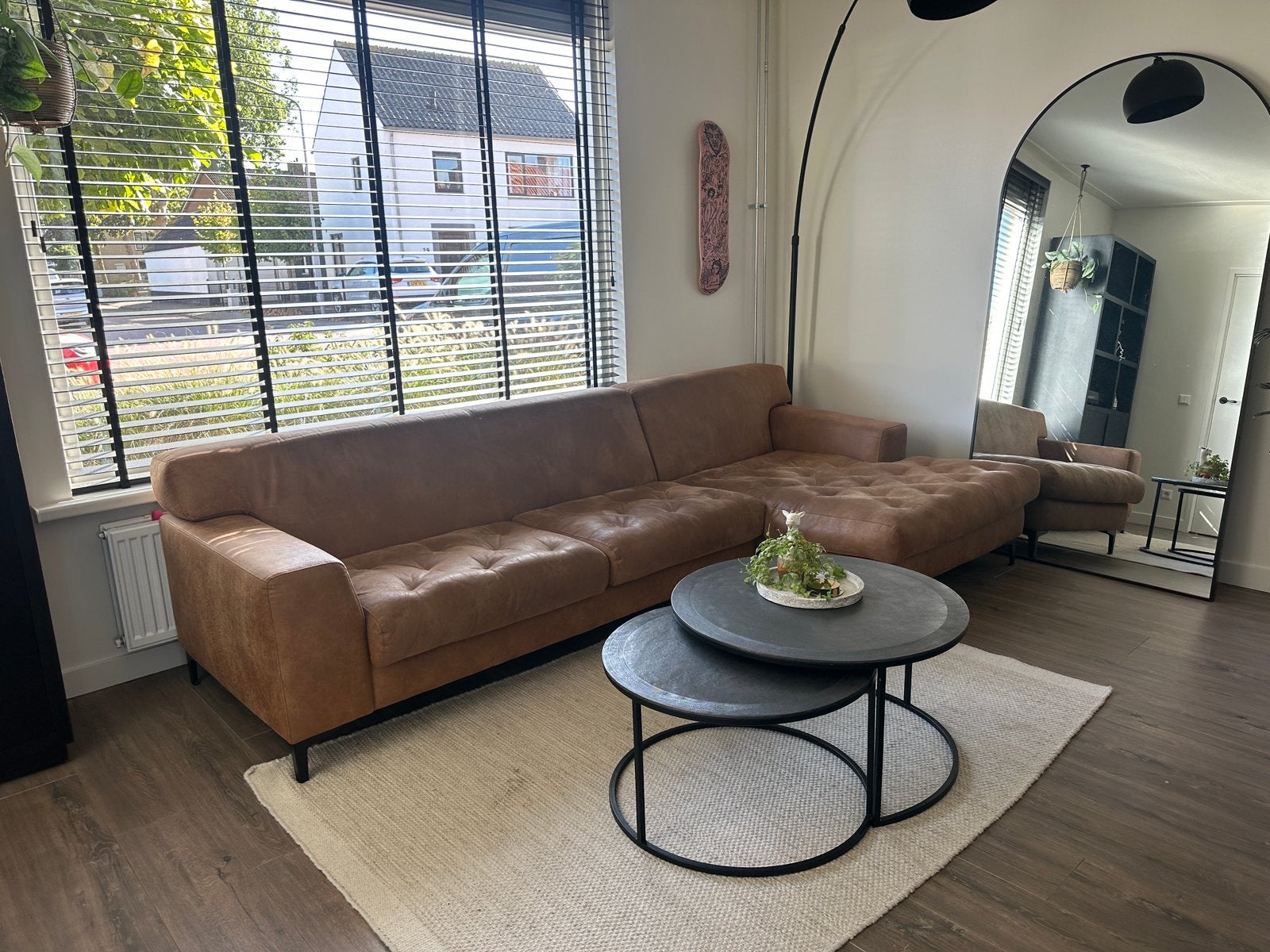 Congac loungebank (microleder), Ophalen, Overige materialen, 250 tot 300 cm, Gebruikt
