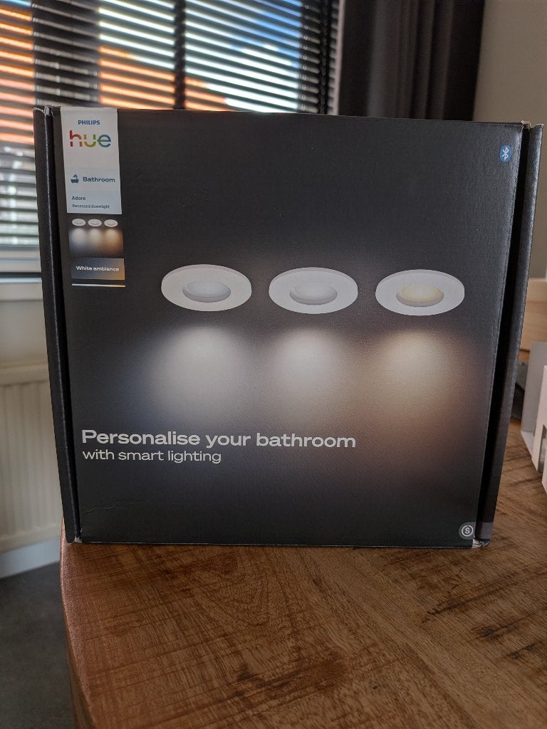 Philips Hue Adore badkamerinbouwspot wit 3 a 4 stuks, Huis en Inrichting, Lampen | Spots, Kunststof, GU10, Nieuw, Ophalen of Verzenden