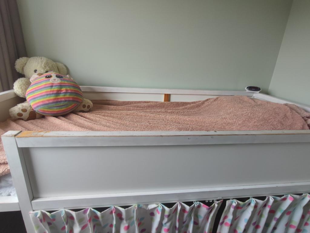 Ikea Kura bed hoogslaper met gordijnen, Ophalen, 180 cm of meer, 85 tot 100 cm