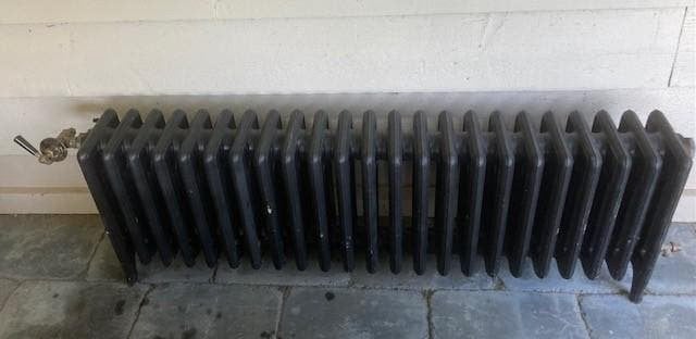 1 x Vintage 5 koloms radiator van gietijzer, Doe-het-zelf en Verbouw, Verwarming en Radiatoren, Ophalen, 30 tot 80 cm, Gebruikt