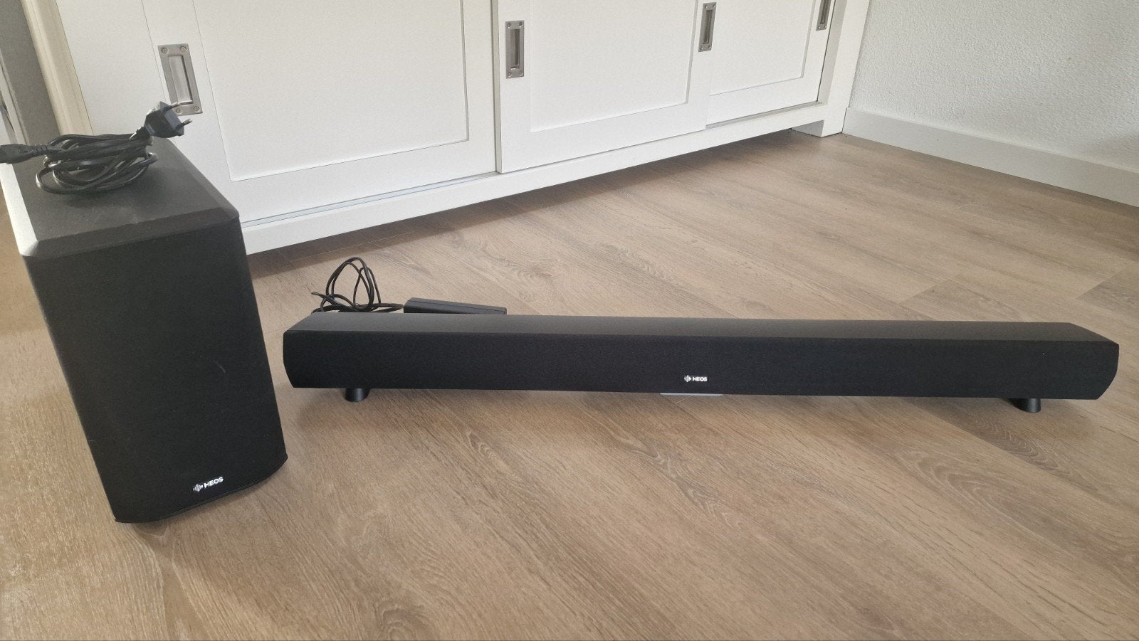 Heos by Denon Soundbar met subwoofer, Ophalen of Verzenden, Met externe subwoofer, Gebruikt