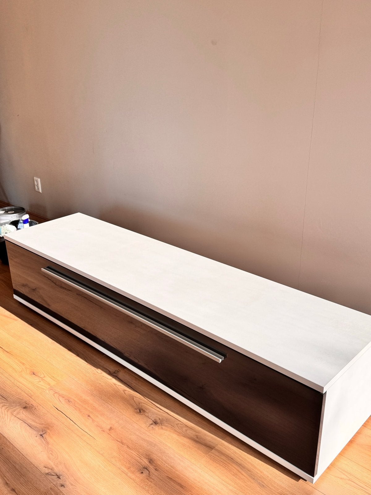 Modern Tv meubel met opbergruimte, Ophalen, Gebruikt, 150 tot 200 cm, Minder dan 100 cm