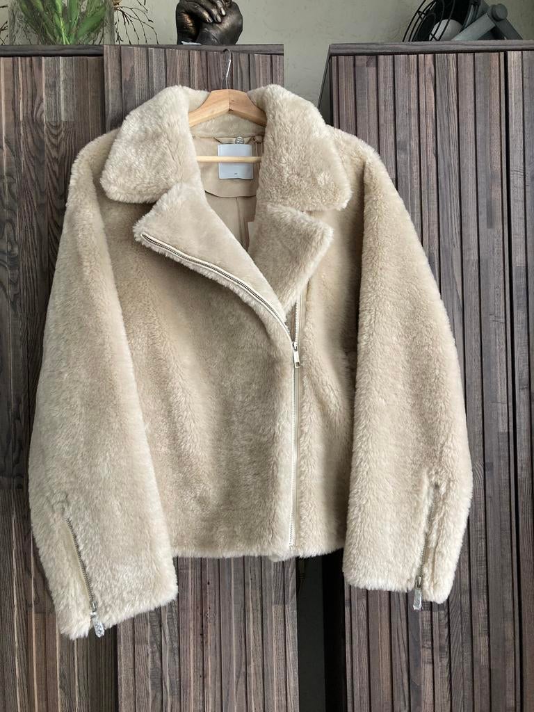 Nieuw Rino Pelle faux-fur jasje maat 48, Ophalen of Verzenden, Nieuw, Maat 46/48 (XL) of groter, Beige