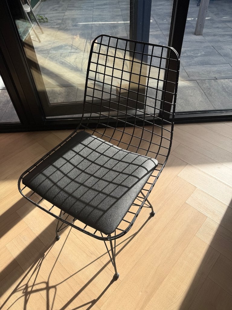 Wire Chair (metalen eetkamerstoel), Huis en Inrichting, Ophalen, Zwart, Zo goed als nieuw, Vijf, Zes of meer stoelen