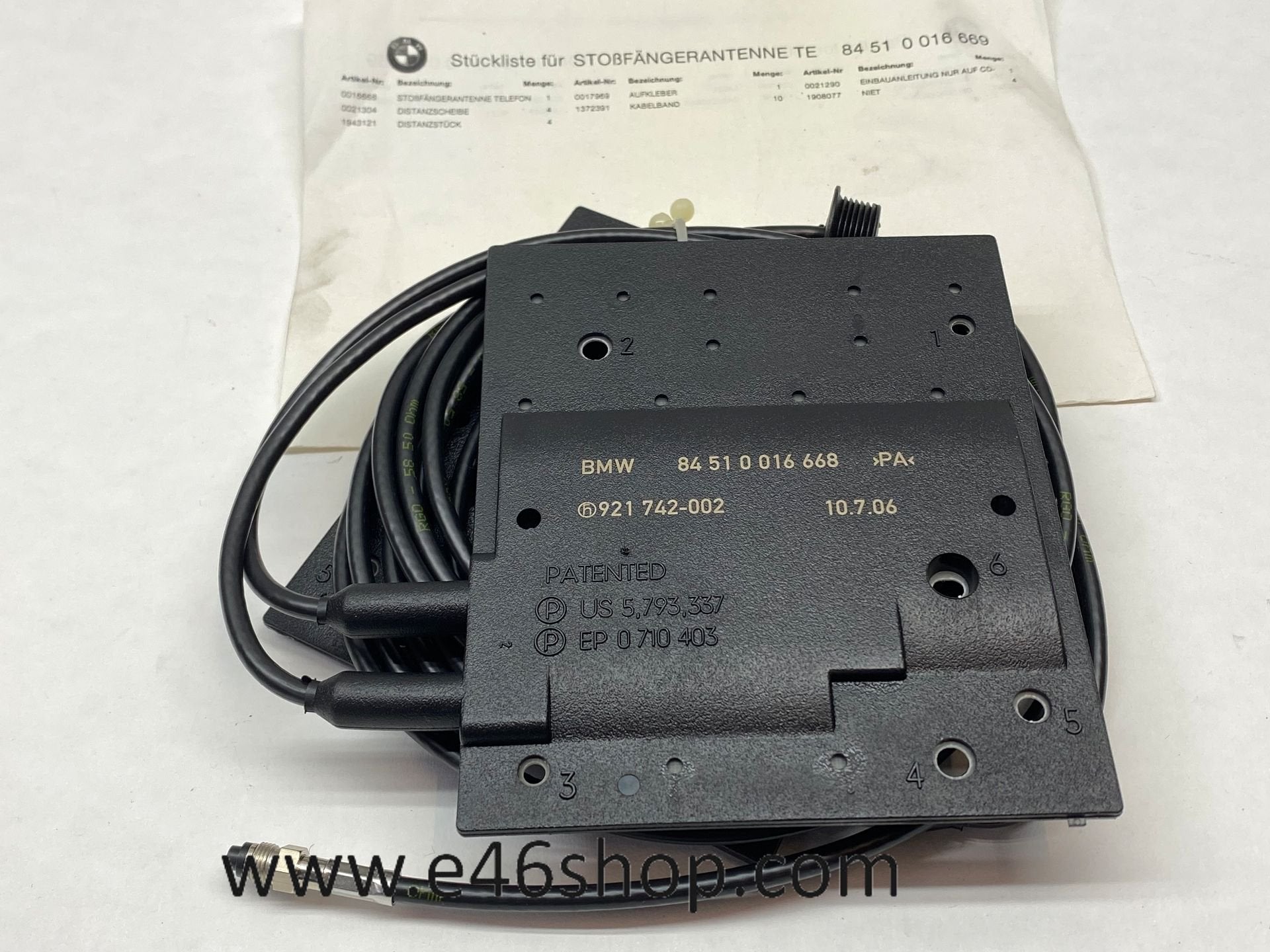 ACHTERAF IN TE BOUWEN BUMPER ANTENNE BMW 84510016669, Auto diversen, Autoradio's, Ophalen of Verzenden, -, -, -