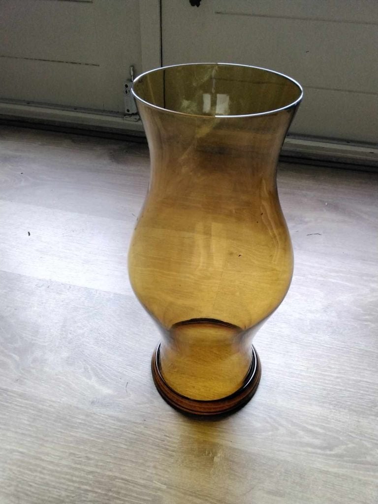 Vintage windlicht., Vintage, Beige, Ophalen of Verzenden, Zo goed als nieuw