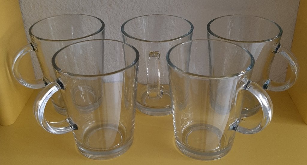 5 grote theeglazen ( 250ml ), Ophalen, Glas of Glazen, Overige stijlen, Glas