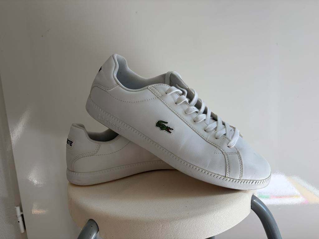 Lacoste Granduate 43 z.g.a.n., Kleding | Heren, Schoenen, Wit, Ophalen of Verzenden, Sneakers of Gympen, Zo goed als nieuw