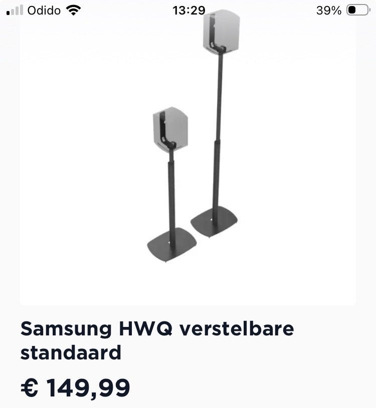 2x Verstelbare Vloerstandaards voor Samsung HW-Q930/990, Audio, Tv en Foto, Inclusief standaarden, Overige typen, Nieuw, Ophalen of Verzenden
