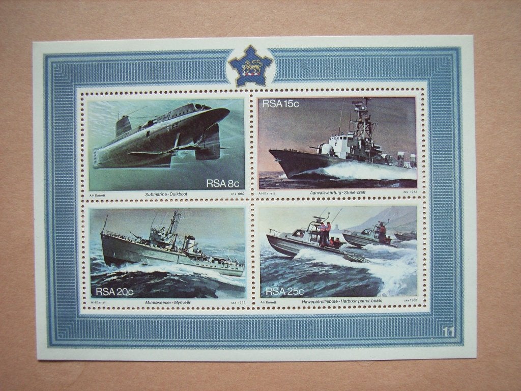 NB   Zuid Afrika Blok 13 Marineschepen Pf, Postzegels en Munten, Postzegels | Afrika, Ophalen of Verzenden, Zuid-Afrika, Postfris