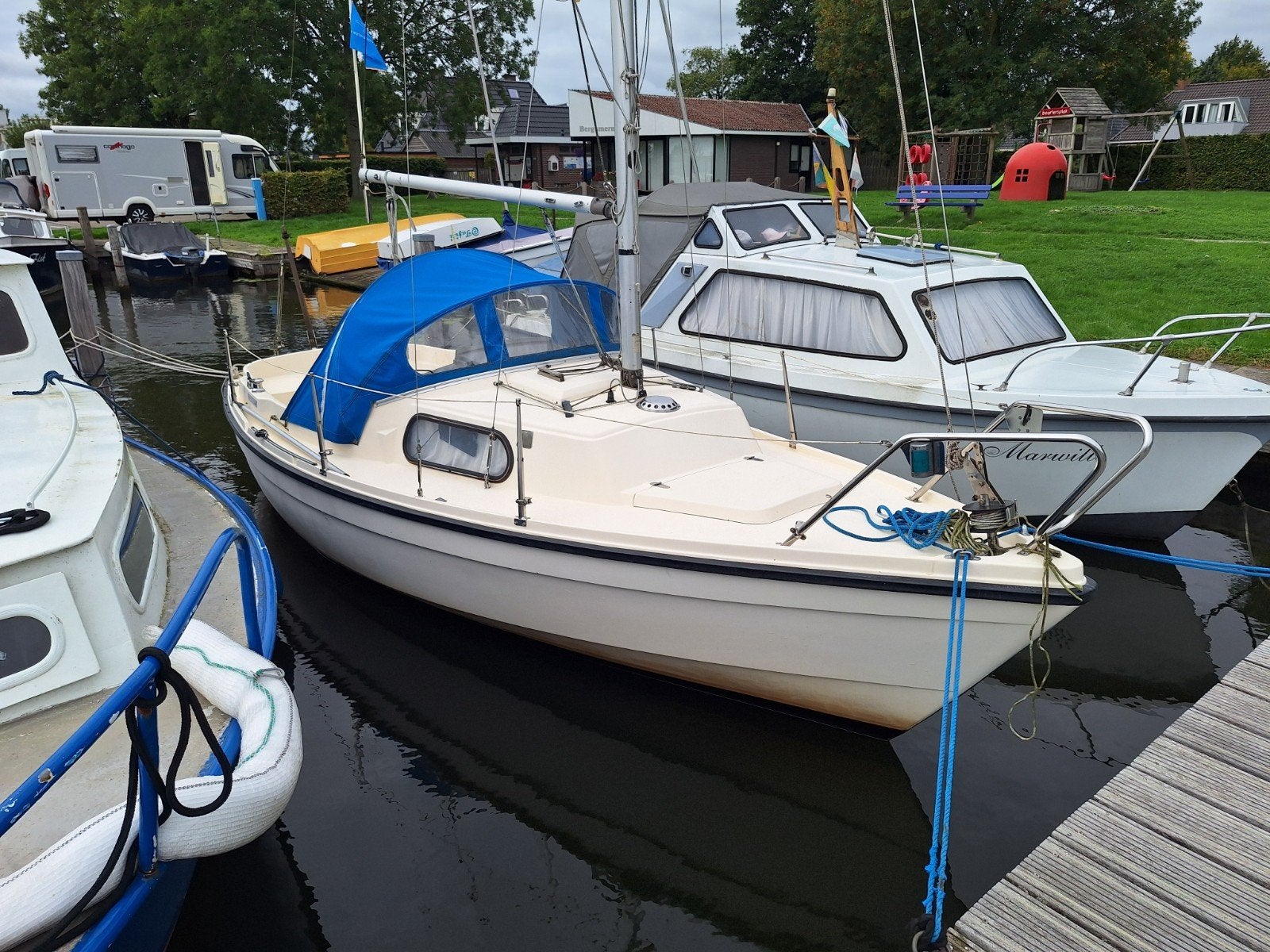 marieholm 20 ms met volvo penta diesel, Watersport en Boten, Ophalen, Gebruikt, Binnenboordmotor, Elektrische start