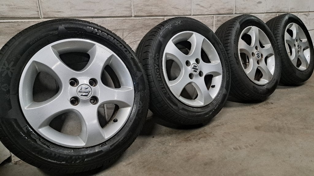 Lichtmetalen velgen Swift Agila Splash Ignis Liana 185/60/15, Gebruikt, 15 inch, Banden en Velgen, Personenwagen