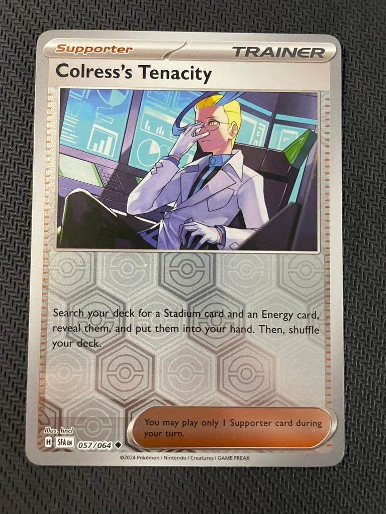 Colress’s Tenacity 057/064 Reverse Holo Shrouded Fable, Ophalen of Verzenden, Zo goed als nieuw