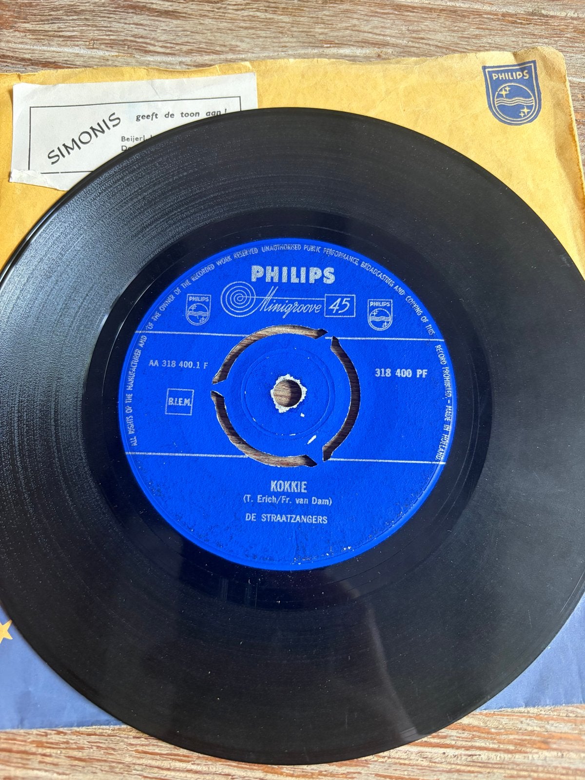 De Straatzangers - Kokkie / Hortensia (Philips Minigroove 45, Gebruikt, Originele persing, 7 inch, Ophalen of Verzenden