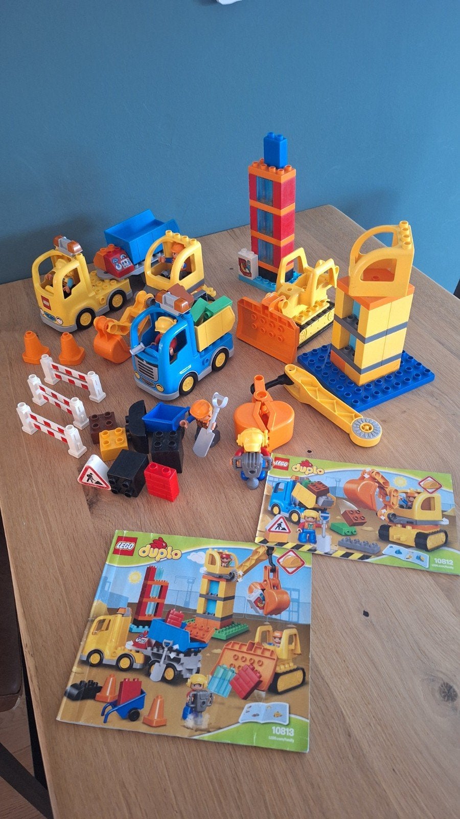 Duplo Bouwplaats 10812 & 10813 met Voertuigen en Figuren, Gebruikt, Overige thema's, Ophalen of Verzenden, Compleet