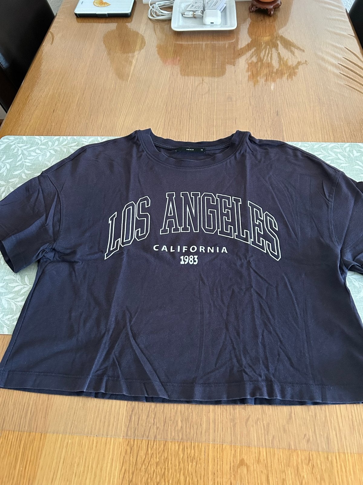 Pigalle Los Angeles Cropped T-shirt - Maat XS, Blauw, Ophalen of Verzenden, Korte mouw, Maat 34 (XS) of kleiner