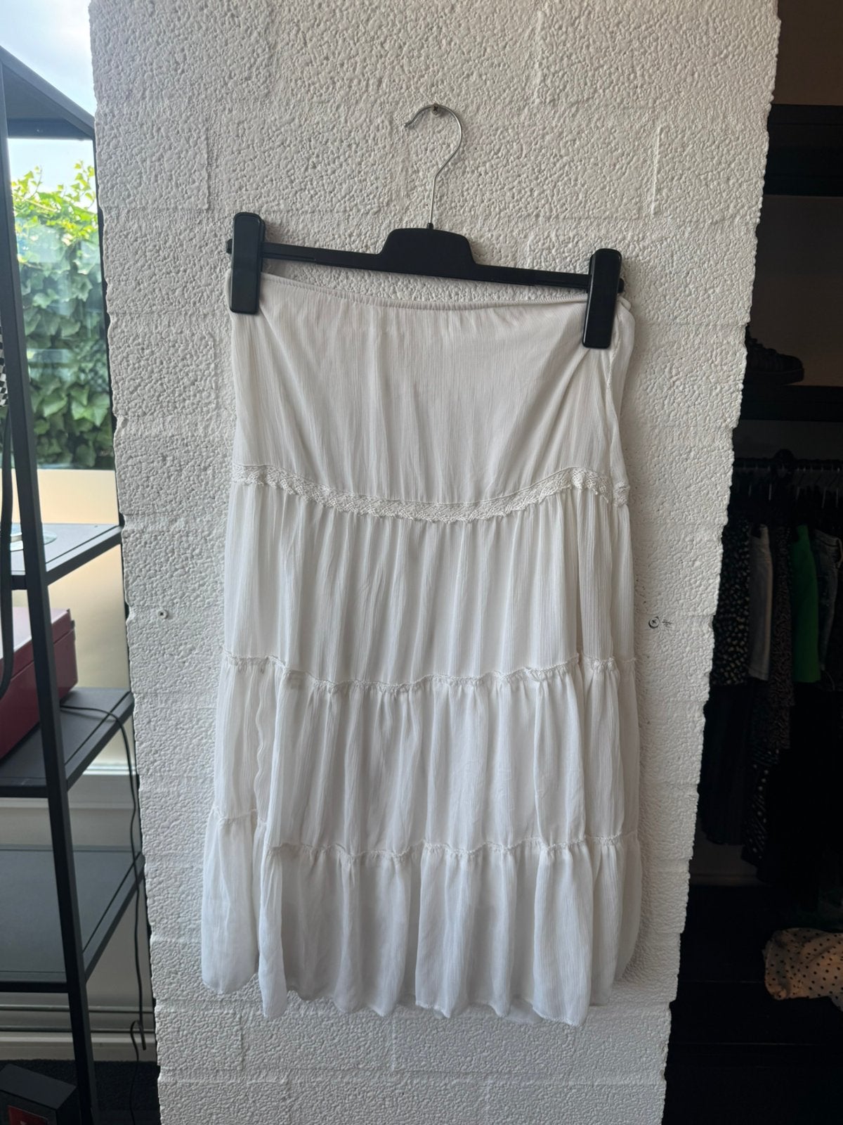 Boho ibiza rok wit maat S/M, Maat 38/40 (M), Wit, Ophalen of Verzenden, Zo goed als nieuw