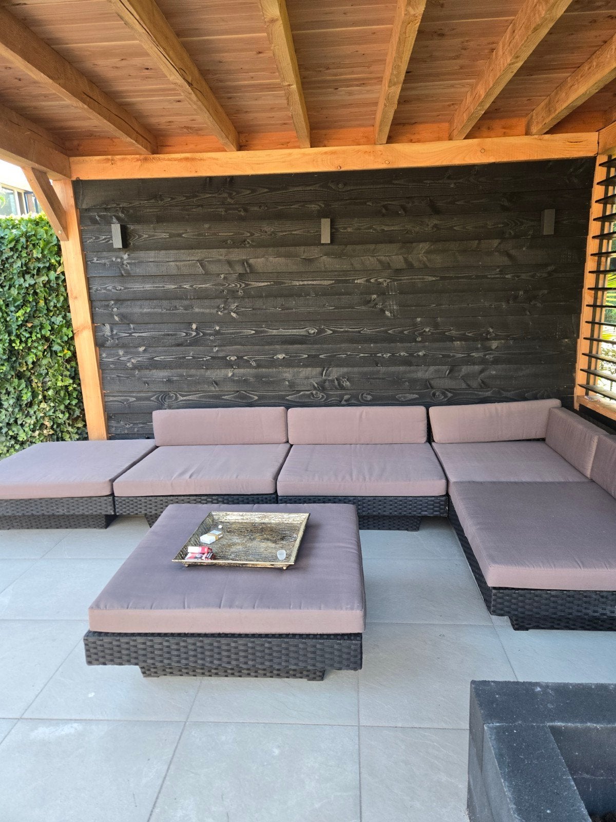 Luxe Wicker Loungeset met Comfortabele Kussens, Tuin en Terras, Tuinsets en Loungesets, Ophalen, Gebruikt, Bank, Meer dan 8 zitplaatsen